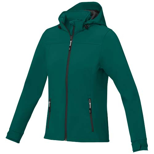 Veste SOFTSHELL publicitaire - femme - LANGLEY Vert forêt